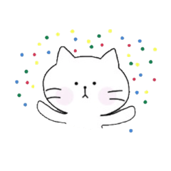 [LINEスタンプ] 白猫ミミコの画像（メイン）