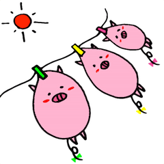 [LINEスタンプ] まるいぶた