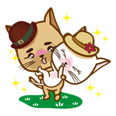 [LINEスタンプ] "cookie cat"＆"Milk cat"(Sweet Life)