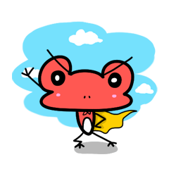 [LINEスタンプ] かえるマンレッド