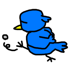 [LINEスタンプ] くちばしの黄色い青い鳥 <Part.2>