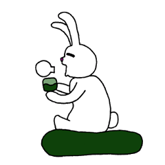 [LINEスタンプ] ウサギのう～子の休日