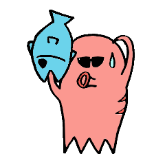[LINEスタンプ] 黒眼鏡のタコ