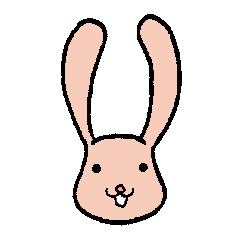 [LINEスタンプ] すらっとしたウサギの画像（メイン）