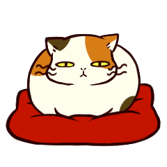 [LINEスタンプ] ぐーたら三毛猫にゃんこ
