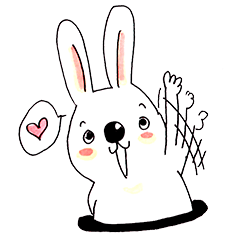 [LINEスタンプ] ウサウサギ