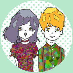 [LINEスタンプ] 雨オンナと晴オトコ