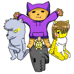 [LINEスタンプ] 珍しい五匹の動物スタンプ