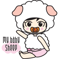 [LINEスタンプ] My Baby Sheep Kianaの画像（メイン）
