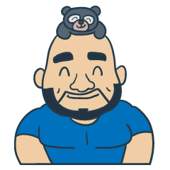 [LINEスタンプ] Mr Bear Head