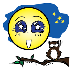 [LINEスタンプ] Moon and the owl