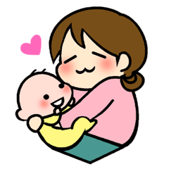 [LINEスタンプ] ママと赤ちゃんのラブラブ生活の画像（メイン）