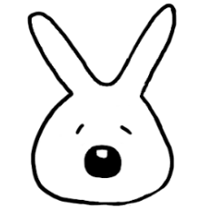 [LINEスタンプ] にっこり白うさぎ