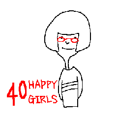 [LINEスタンプ] HAPPY 40 GIRLSの画像（メイン）