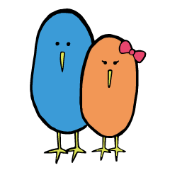 [LINEスタンプ] cocky birds