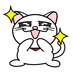 [LINEスタンプ] 白いねこのごあいさつ