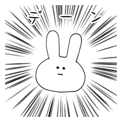 [LINEスタンプ] 白ウサギの気持ちの画像（メイン）