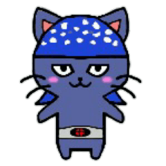 [LINEスタンプ] ヒロ猫(ブルー)の画像（メイン）
