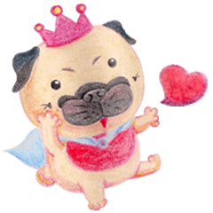 [LINEスタンプ] Joy's Pug Love