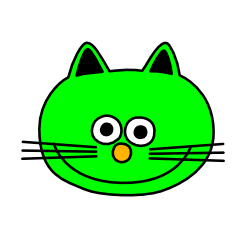 [LINEスタンプ] グリーンなネコの画像（メイン）
