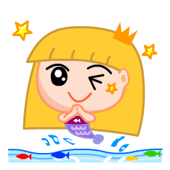 [LINEスタンプ] Goldfish Princess Mermaid Kelly