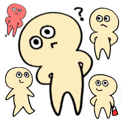 [LINEスタンプ] きなこ田もち男(妖精)