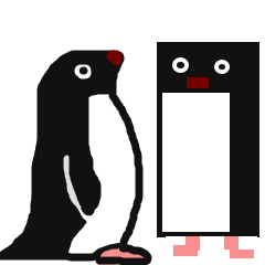 [LINEスタンプ] アデリーペンギン カクカク付きの画像（メイン）