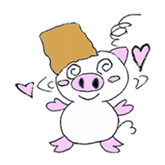 [LINEスタンプ] かわいい豚が好きなカバンを持ちお出かけの画像（メイン）