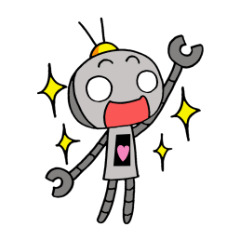 [LINEスタンプ] ロボットのローくん