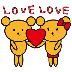 [LINEスタンプ] ラブラブ♡くまっぷる