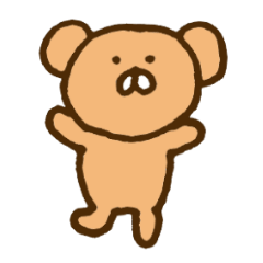 [LINEスタンプ] くまのくまきち