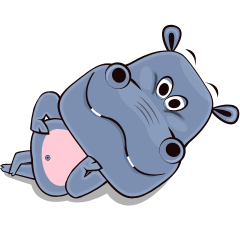 Hugo: top Hippo sticker