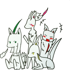 [LINEスタンプ] 白い獣たち