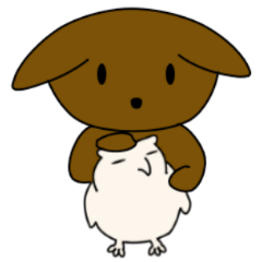 [LINEスタンプ] イヌとフクロウのスタンプ