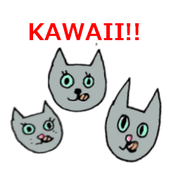 [LINEスタンプ] KAWAII ネコの画像（メイン）
