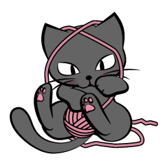 [LINEスタンプ] 黒猫クロ