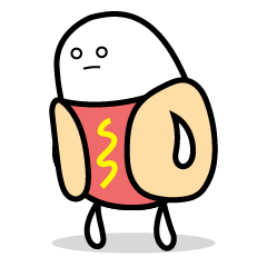 [LINEスタンプ] Hot Dog Man Cute Version