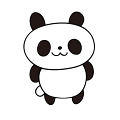 [LINEスタンプ] シンプル無表情パンダ