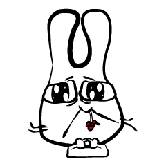 [LINEスタンプ] Ink Rabbit