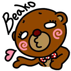 [LINEスタンプ] シロ目のベア子。