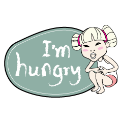 [LINEスタンプ] I'm hungry..