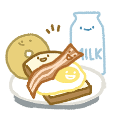 [LINEスタンプ] Breakfast！