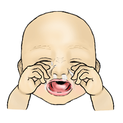 [LINEスタンプ] 赤ちゃんの顔の画像（メイン）
