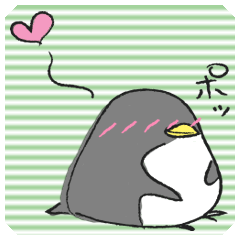 [LINEスタンプ] 灰色ペンギンの画像（メイン）