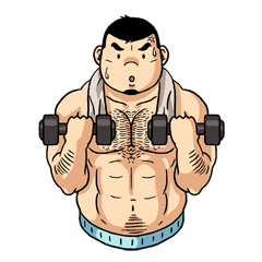 [LINEスタンプ] クマ男の日常