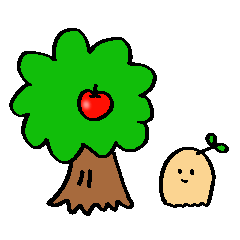 [LINEスタンプ] 小さな木「きのこ」