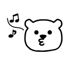 [LINEスタンプ] 白い熊と白い鳥