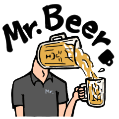 [LINEスタンプ] Mr. Beer！の画像（メイン）