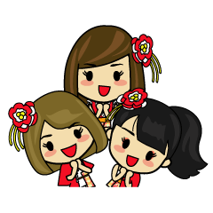 [LINEスタンプ] キュート 三姉妹
