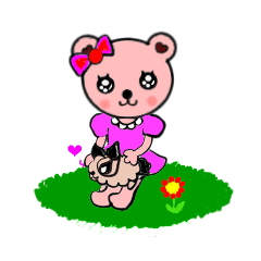 [LINEスタンプ] cute bobo bear and his Animal friends.の画像（メイン）